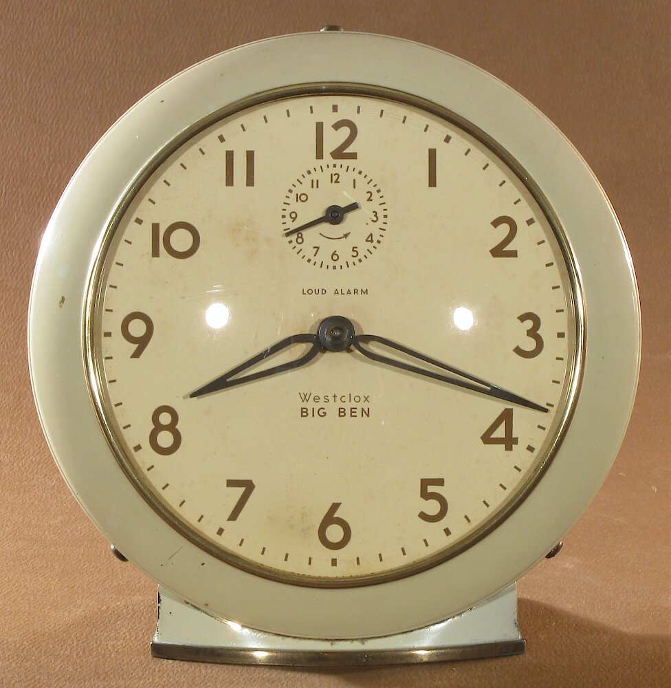 Westclox Big Ben Style 6 Loud Alarm Ivory Plain. Westclox Big Ben Style 6 Loud Alarm Ivory Plain Clock Example Photo