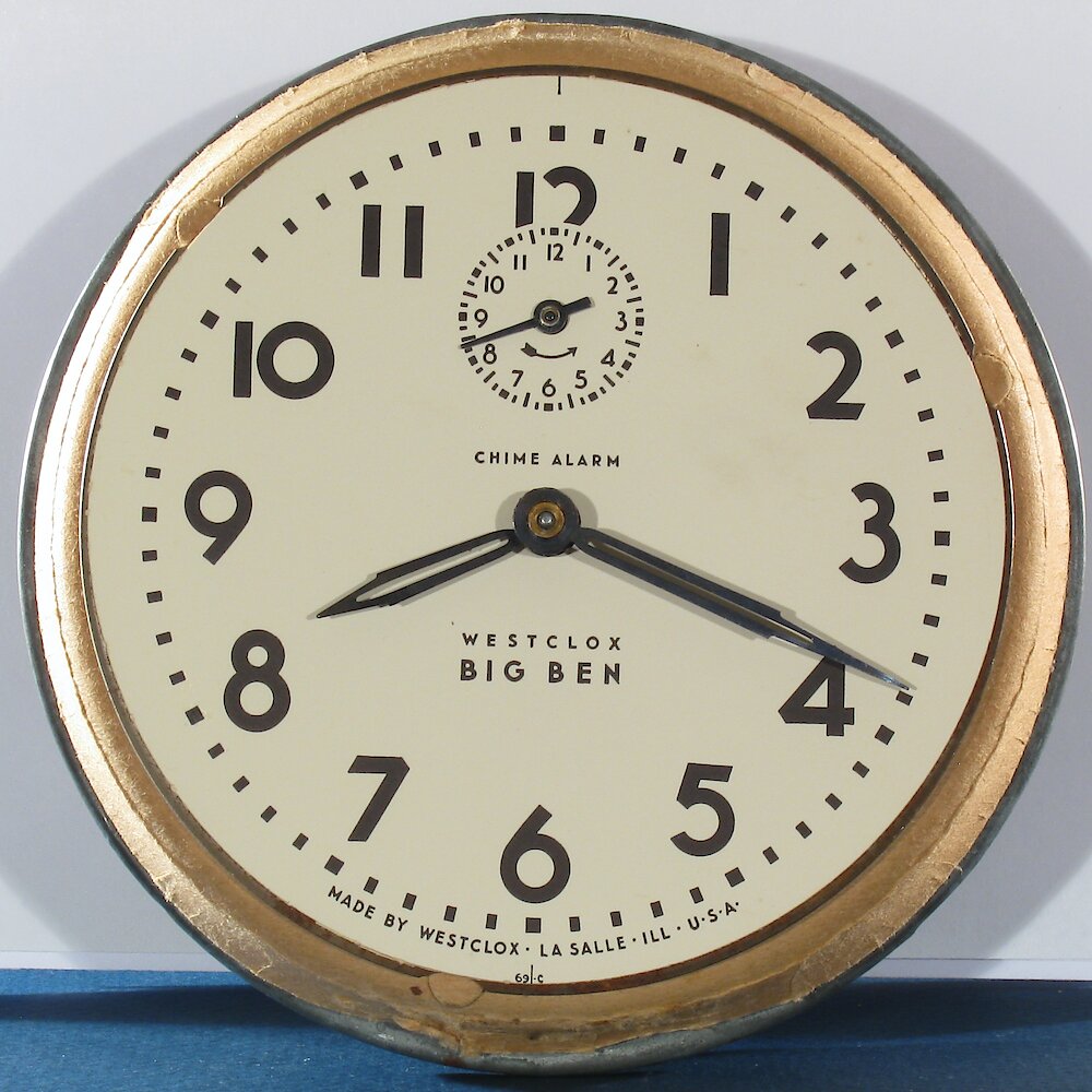 Westclox Big Ben Style 5 Chime Alarm Black Plain. Westclox Big Ben Style 5 Chime Alarm Black Plain Clock Example Photo