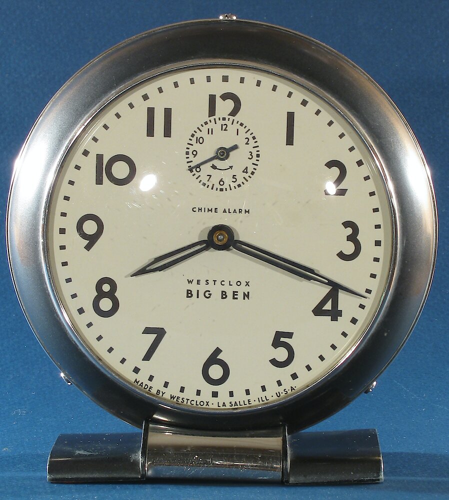 Westclox Big Ben Style 5 Chime Alarm Black Plain. Westclox Big Ben Style 5 Chime Alarm Black Plain Clock Example Photo