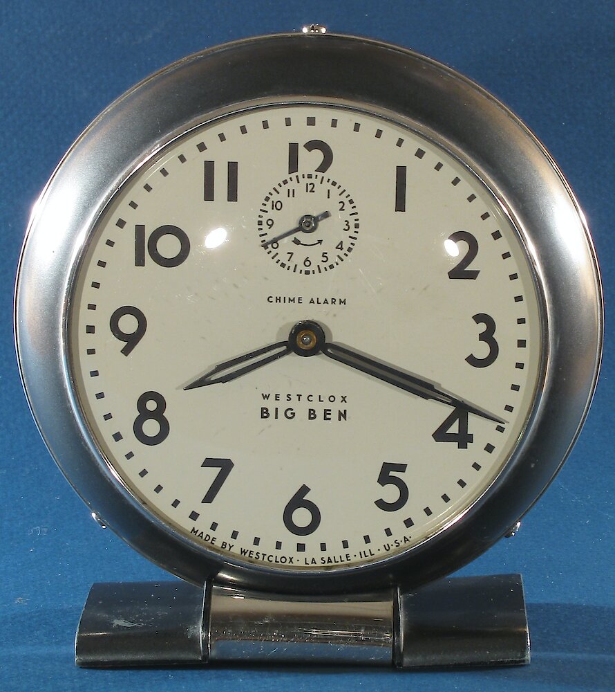 Westclox Big Ben Style 5 Chime Alarm Black Plain. Westclox Big Ben Style 5 Chime Alarm Black Plain Clock Example Photo