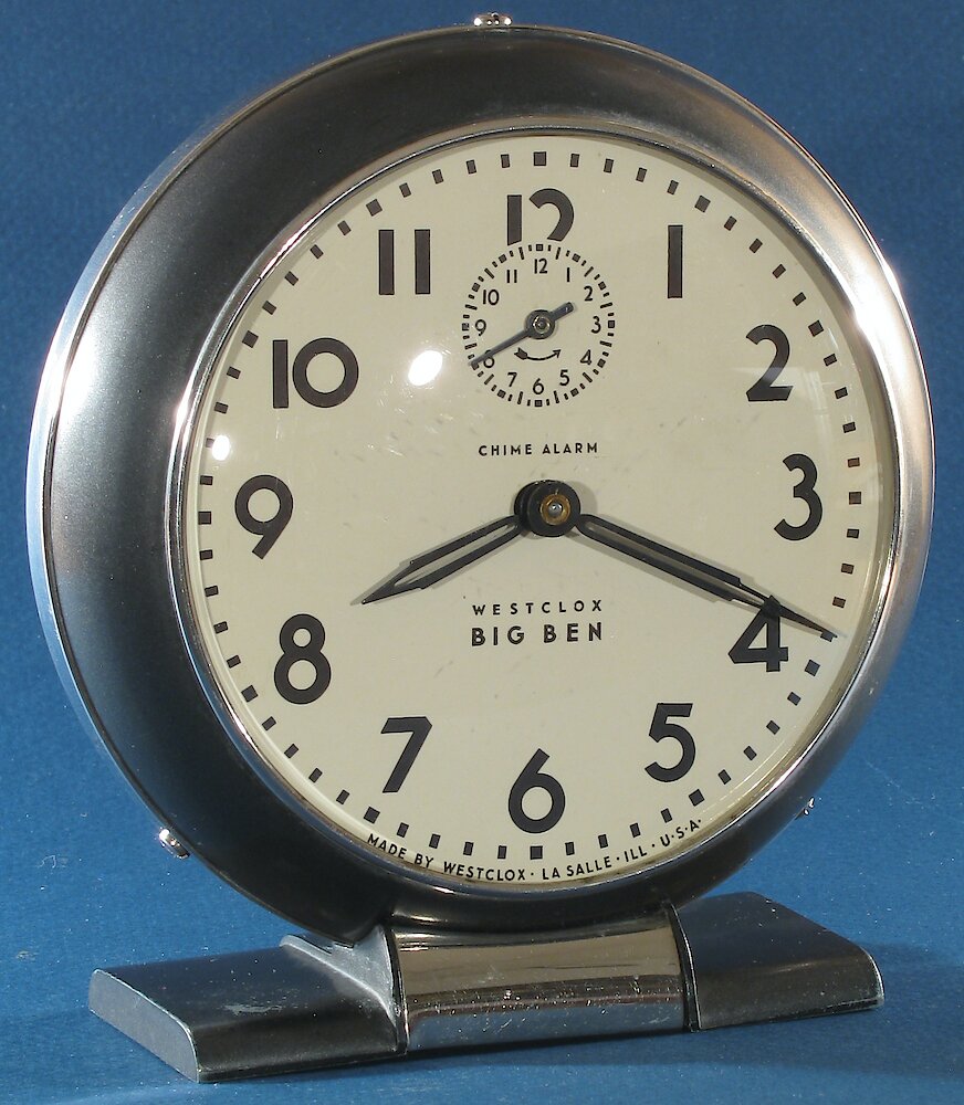 Westclox Big Ben Style 5 Chime Alarm Black Plain. Westclox Big Ben Style 5 Chime Alarm Black Plain Clock Example Photo