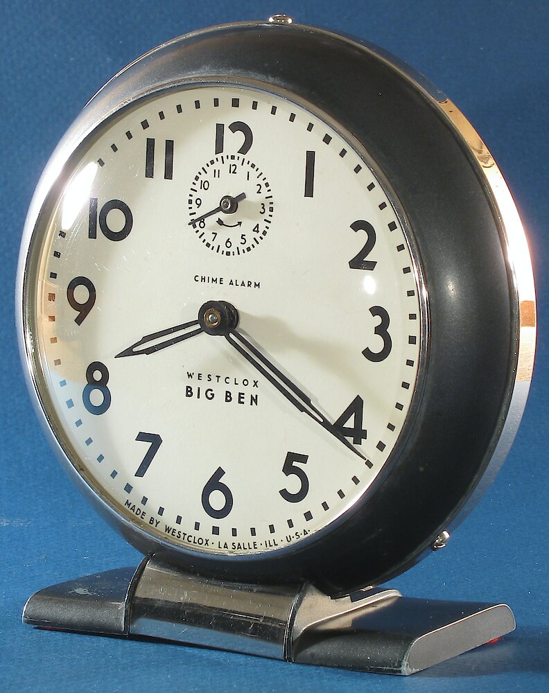 Westclox Big Ben Style 5 Chime Alarm Black Plain. Westclox Big Ben Style 5 Chime Alarm Black Plain Clock Example Photo