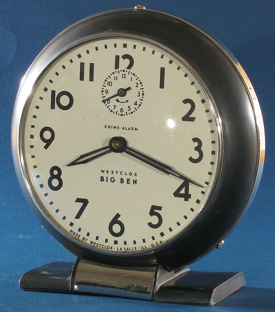 Westclox Big Ben Style 5 Chime Alarm Black Plain. Westclox Big Ben Style 5 Chime Alarm Black Plain Clock Example Photo