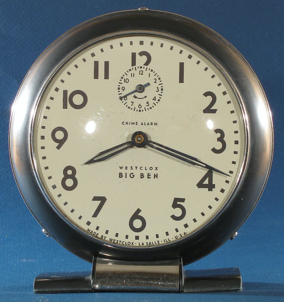 Westclox Big Ben Style 5 Chime Alarm Black Plain. Westclox Big Ben Style 5 Chime Alarm Black Plain Clock Example Photo