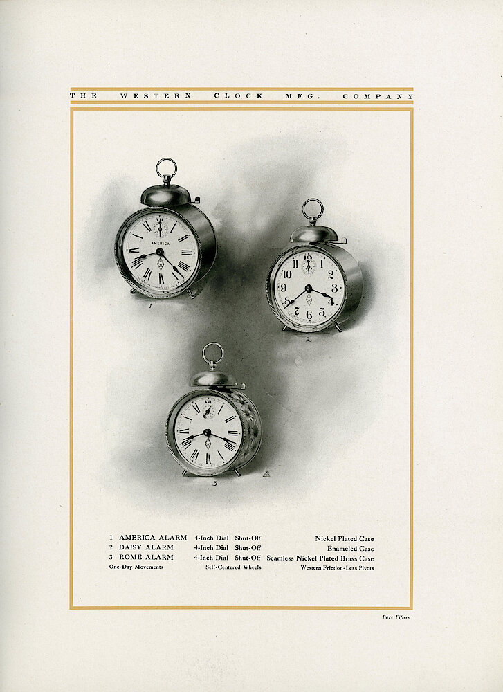 1907 Western Clock Manufacturing Company Catalog > 15