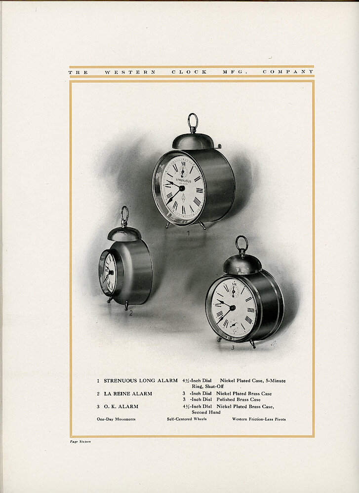 1907 Western Clock Manufacturing Company Catalog > 16