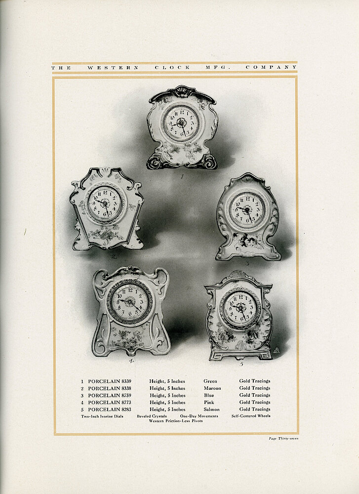 1907 Western Clock Manufacturing Company Catalog > 37