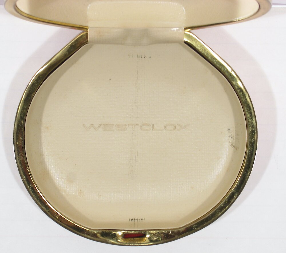 Westclox Travel Ben Red Oval Case. Westclox Travel Ben Red Oval Case Clock Example Photo