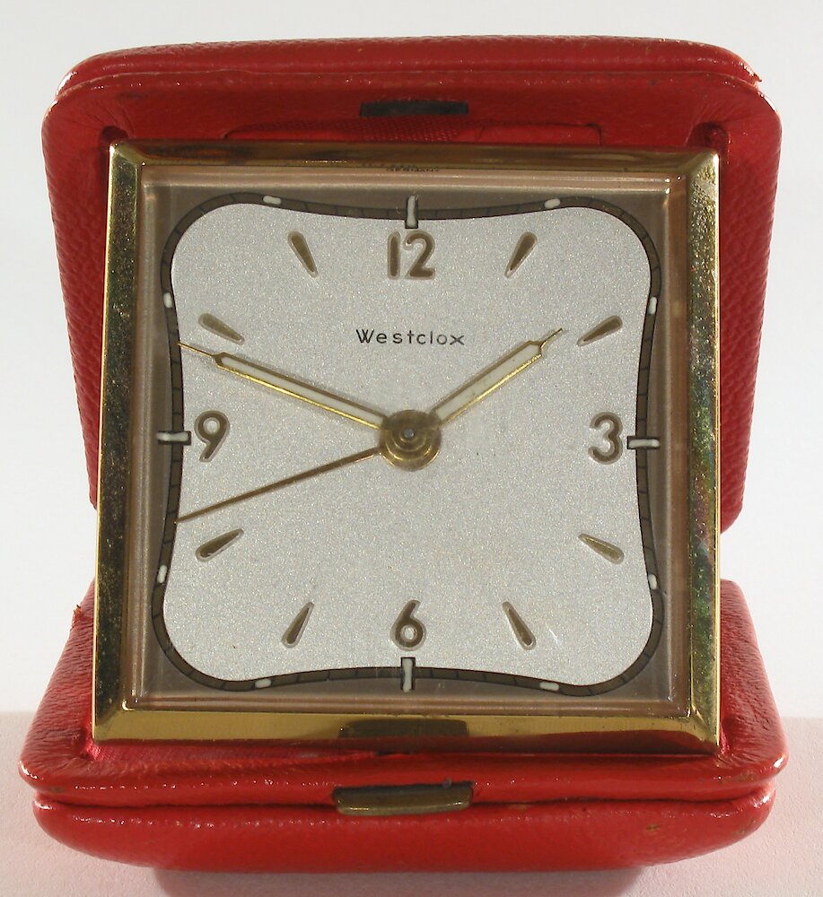 Westclox Travette Red. Westclox Travette Red Clock Example Photo