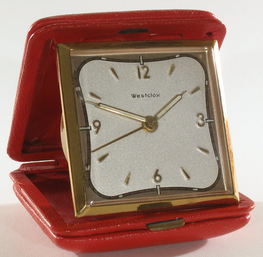 Westclox Travette Red. Westclox Travette Red Clock Example Photo