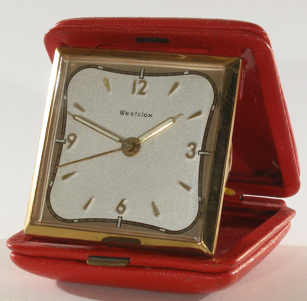 Westclox Travette Red. Westclox Travette Red Clock Example Photo