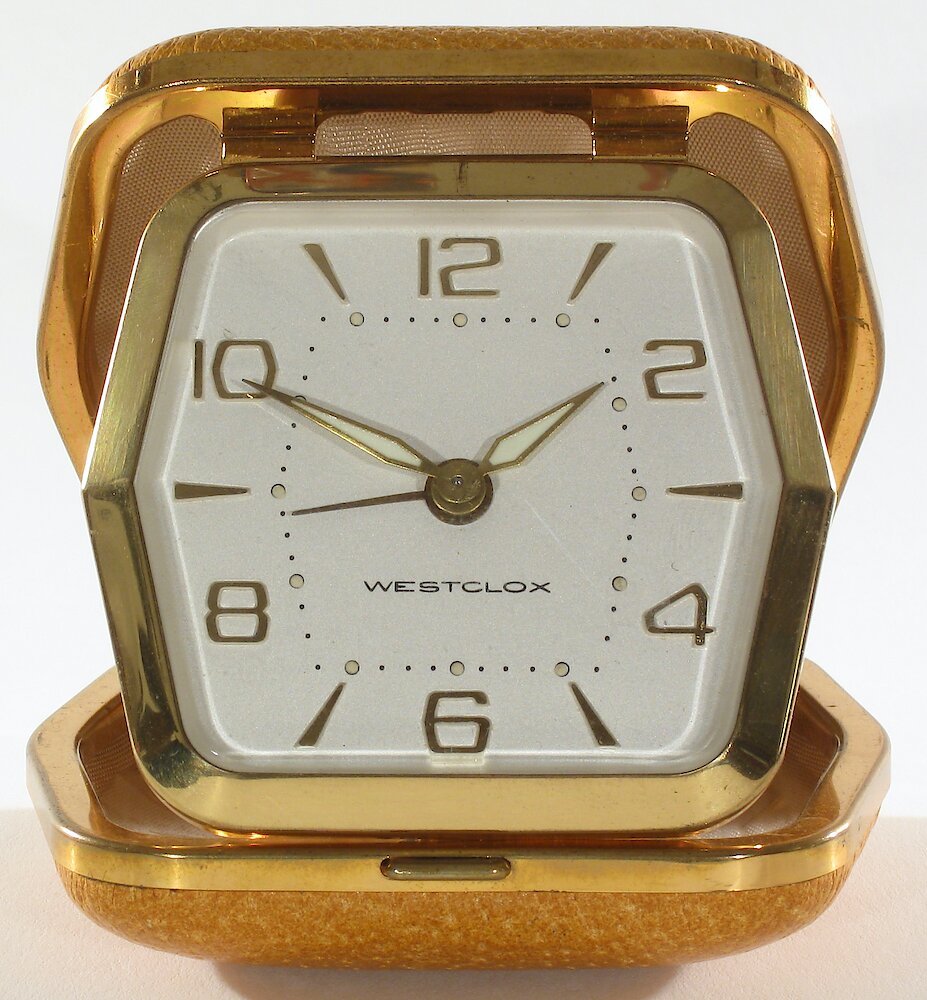 Westclox Travelmate Tan. Westclox Travelmate Tan Clock Example Photo