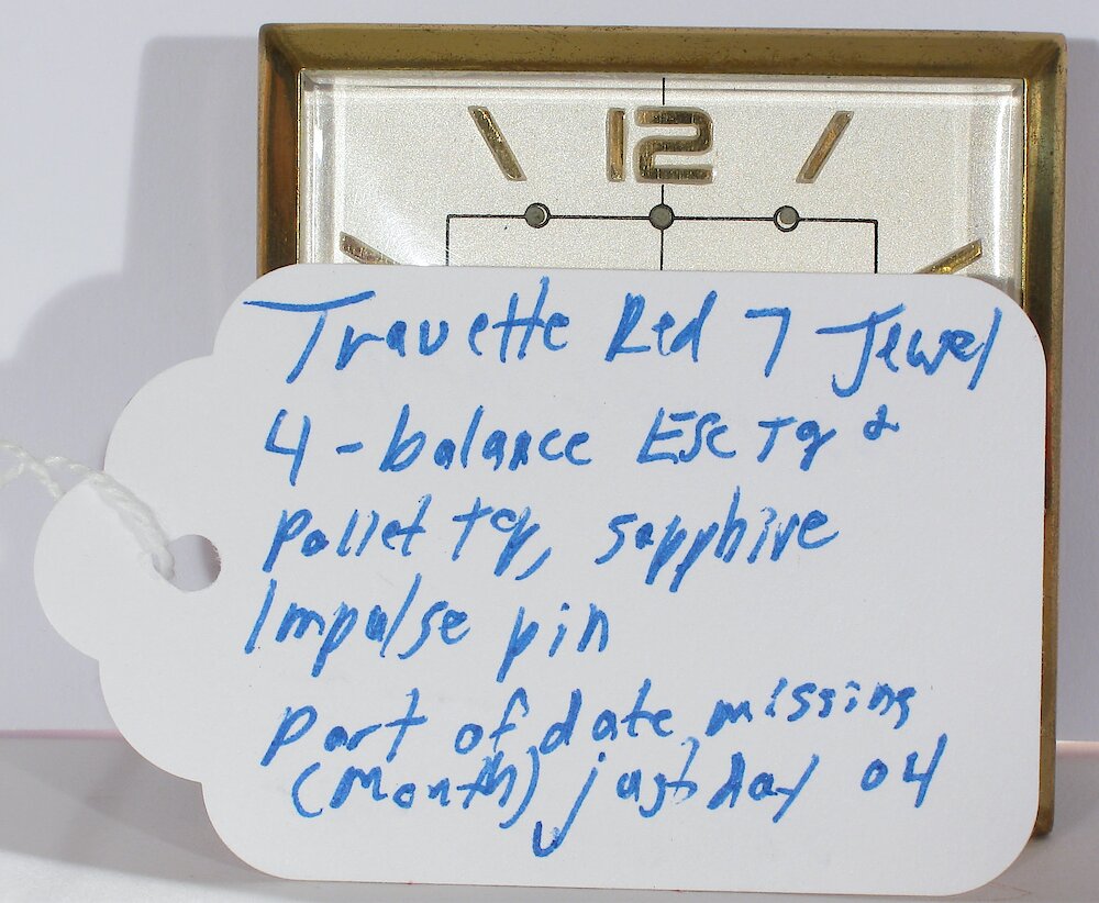 Westclox Travette Red. Westclox Travette Red Clock Example Photo