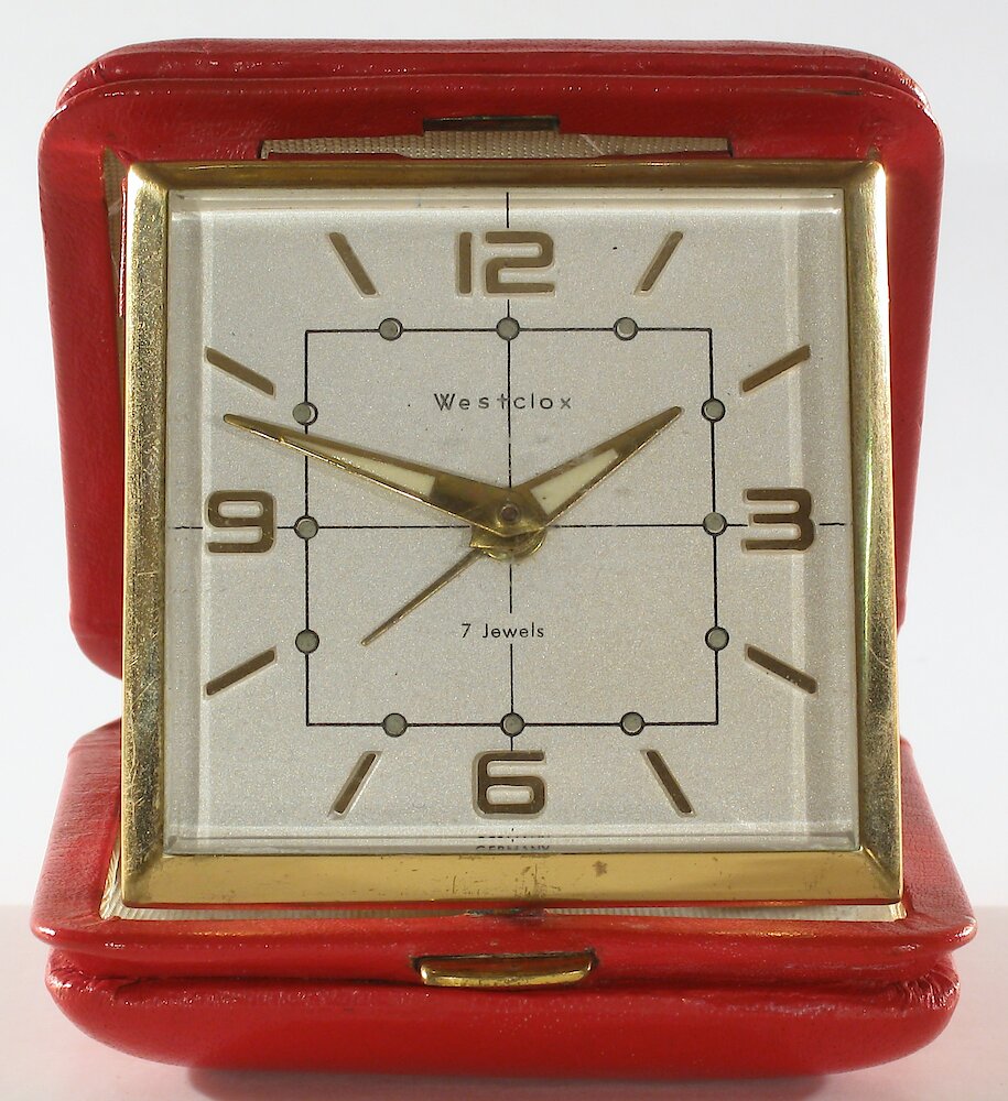 Westclox Travette Red. Westclox Travette Red Clock Example Photo