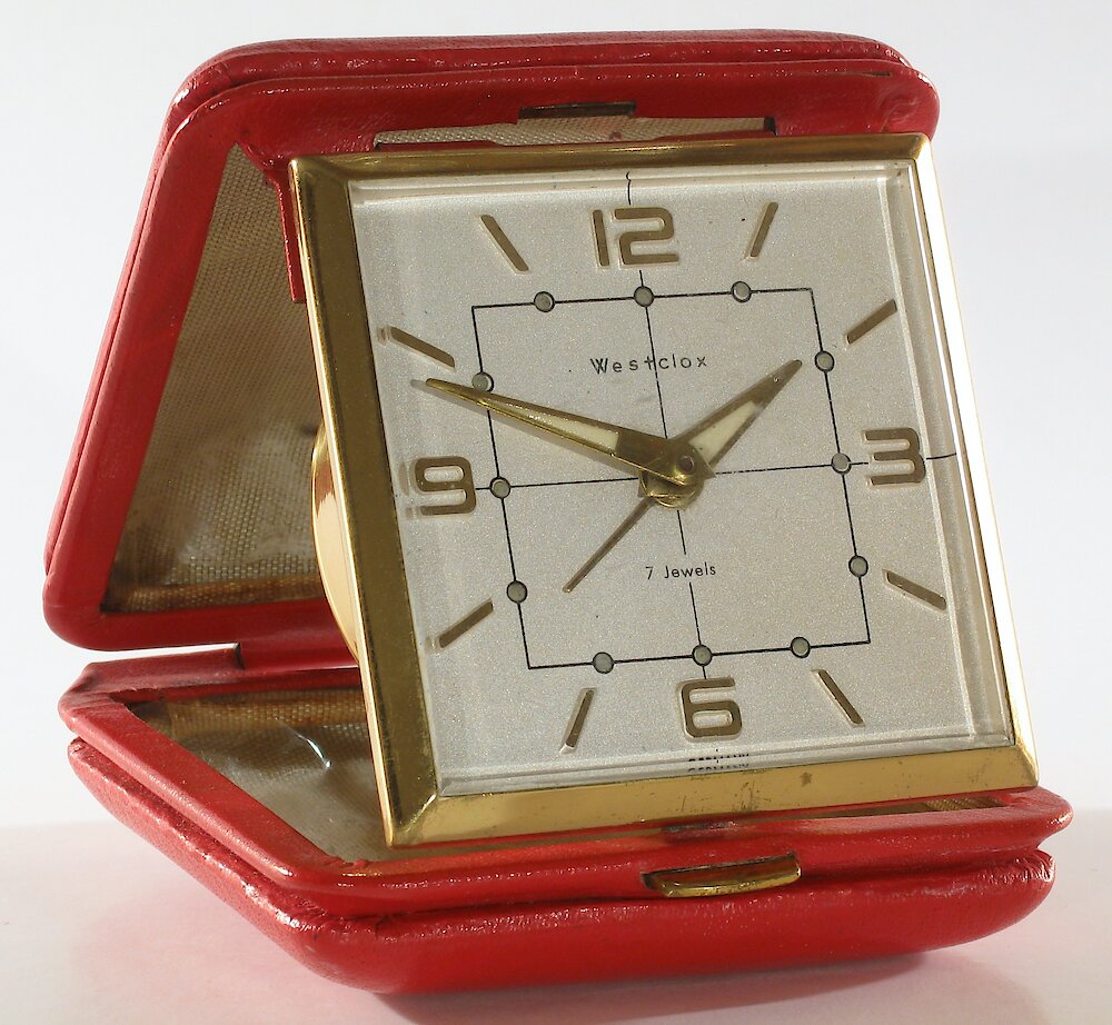 Westclox Travette Red. Westclox Travette Red Clock Example Photo