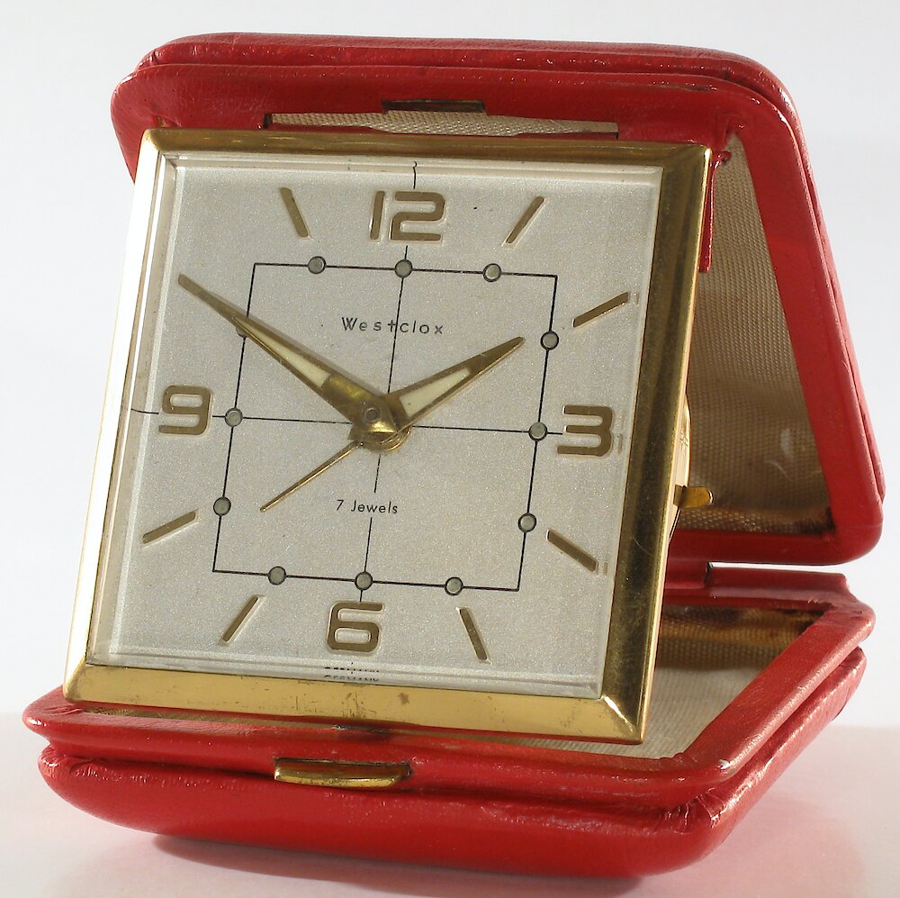 Westclox Travette Red. Westclox Travette Red Clock Example Photo