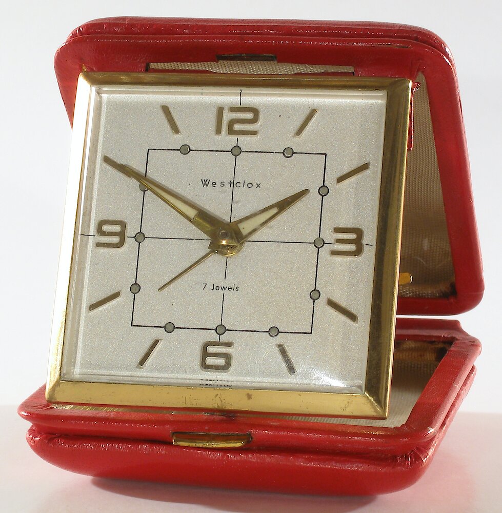 Westclox Travette Red. Westclox Travette Red Clock Example Photo