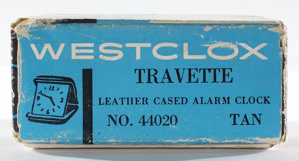 Westclox Travette Tan 1959. Westclox Travette Tan 1959 Clock Example Photo