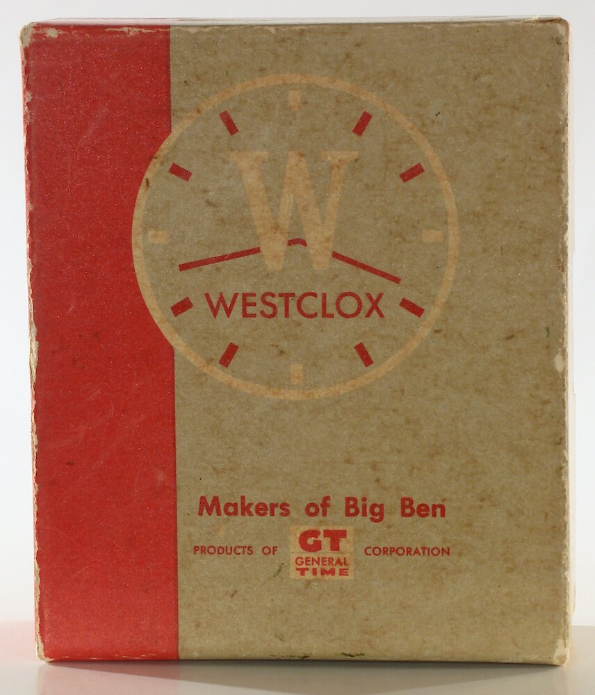 Westclox Travette Brown 1959. Westclox Travette Brown 1959 Clock Example Photo