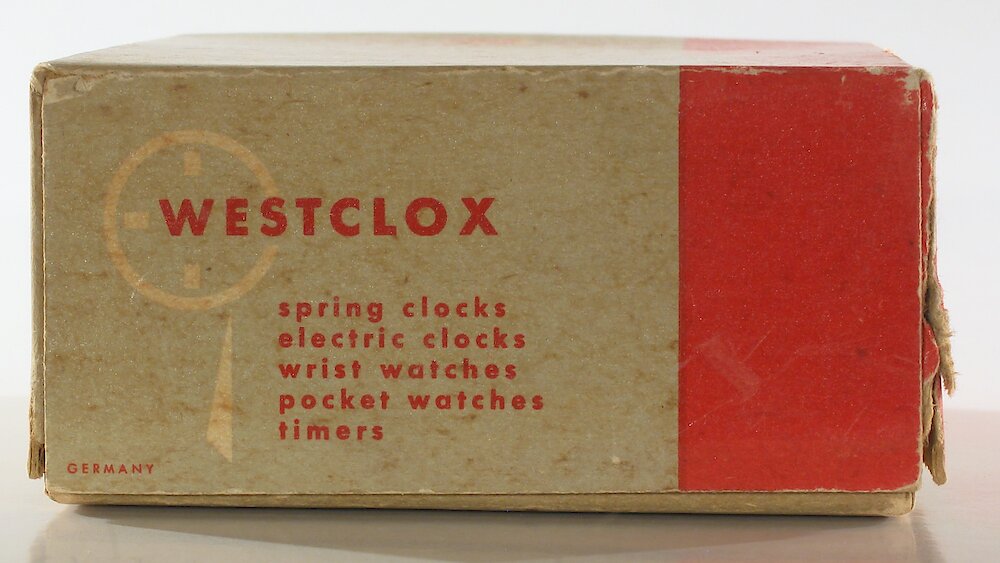 Westclox Travette Brown 1959. Westclox Travette Brown 1959 Clock Example Photo