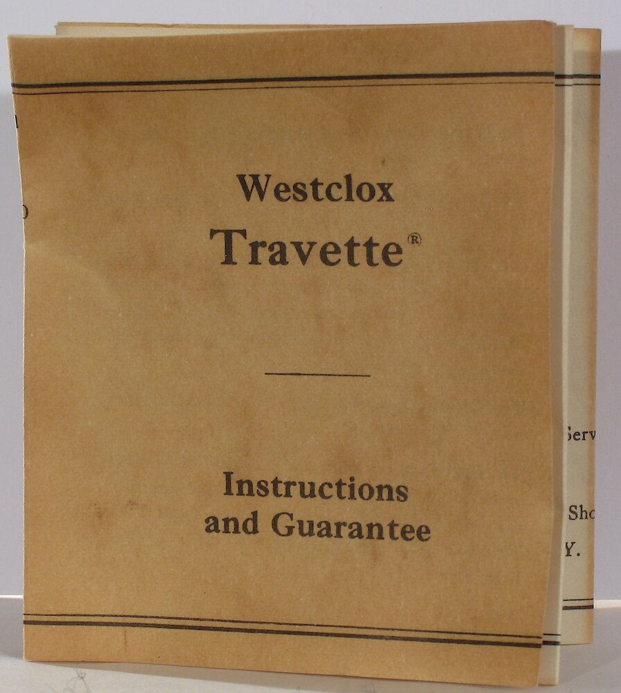 Westclox Travette Brown 1959. Westclox Travette Brown 1959 Clock Example Photo