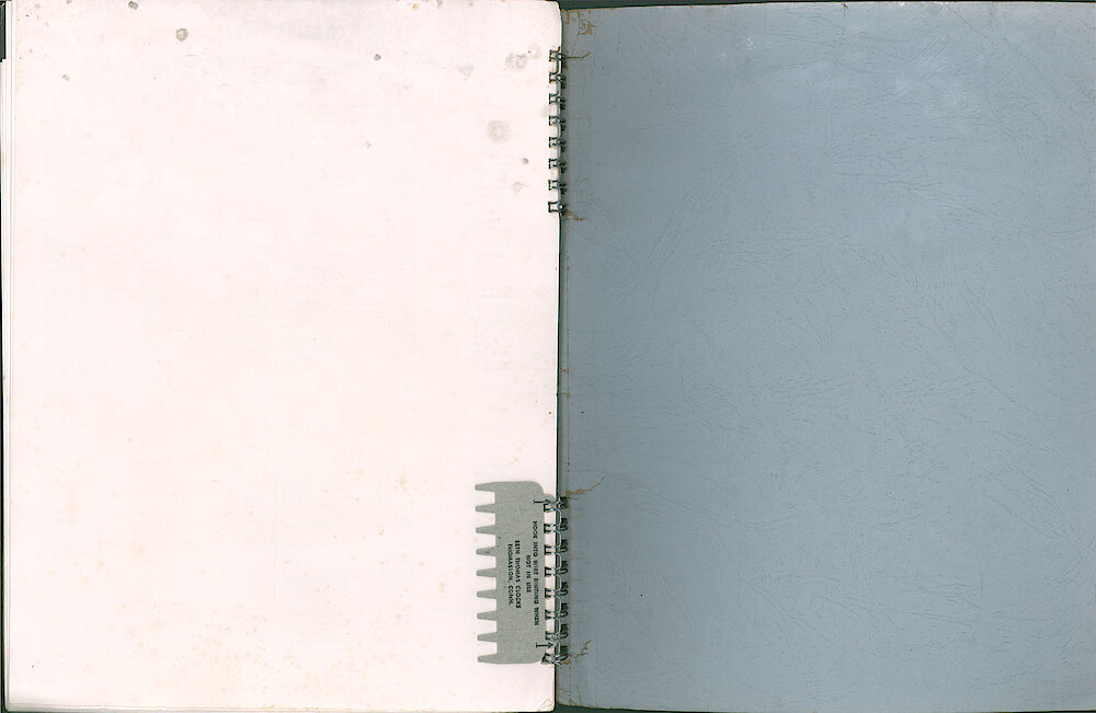 Seth Thomas Electric Clock Material Catalog and Service Manual > Inside Back Cover