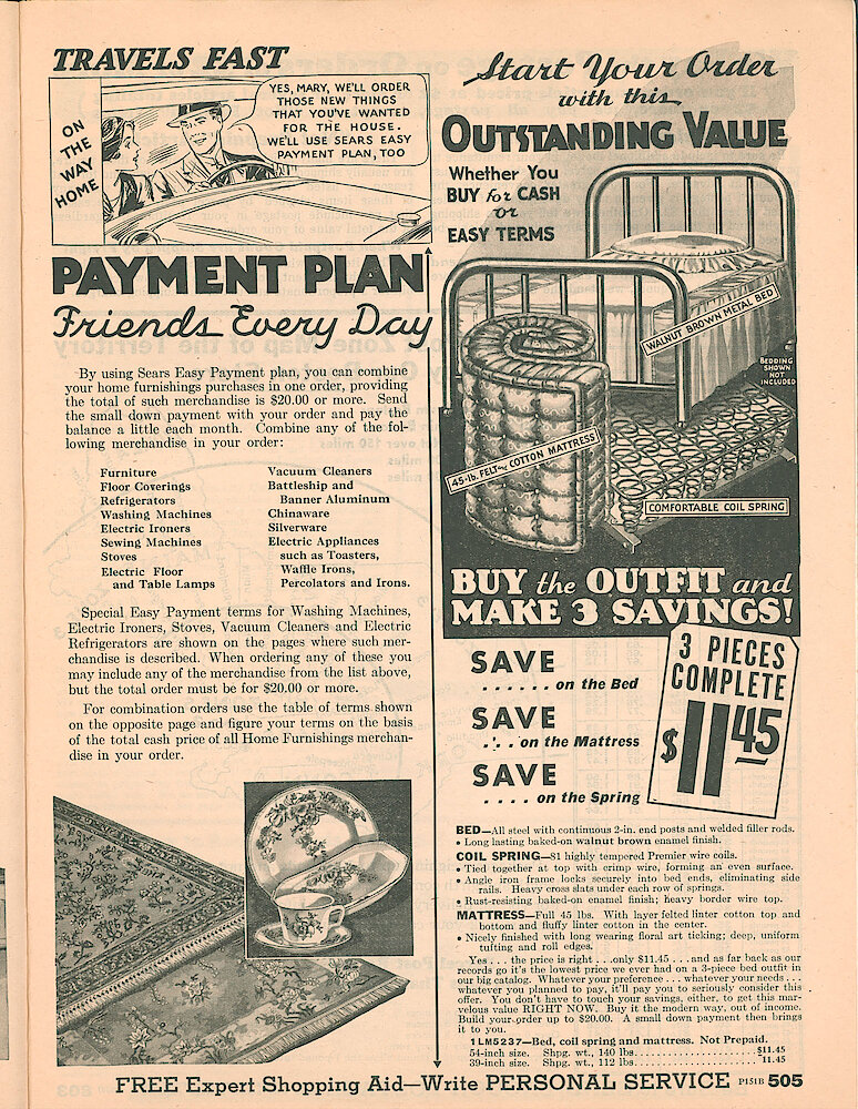 Sears Catalog of Diamonds, Jewelry, Silverware, Watches, Clocks, Optical Goods, Fountain Pens and Thermometers > 505. Sears Payment Plan.