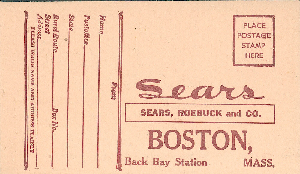 Sears Catalog of Diamonds, Jewelry, Silverware, Watches, Clocks, Optical Goods, Fountain Pens and Thermometers > Envelope-Front