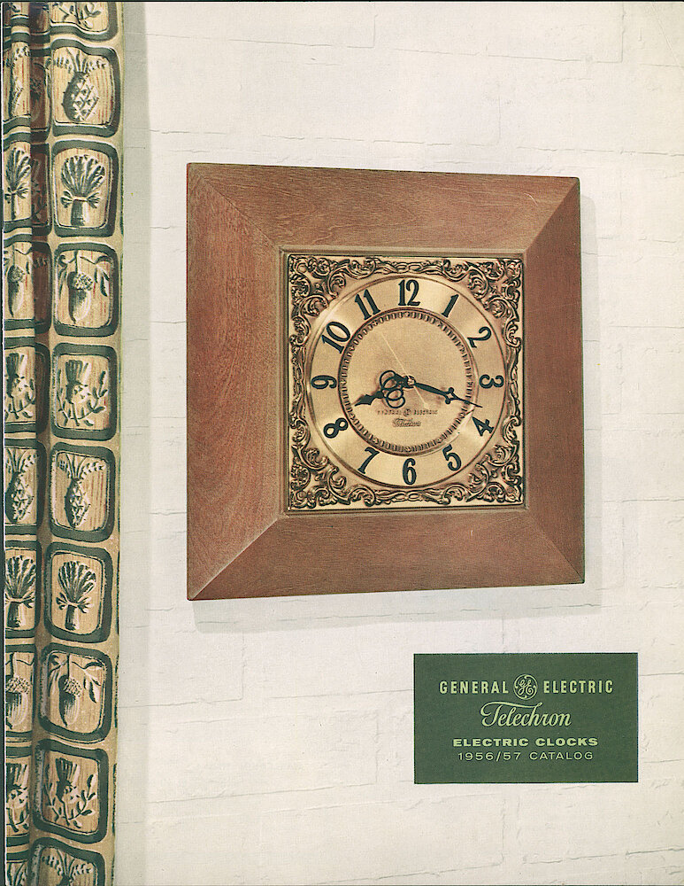 General Electric Telechron Electric Clocks 1956/57 Catalog > 1. Front Cover Showing Inheritance 2S56 Wall Clock.