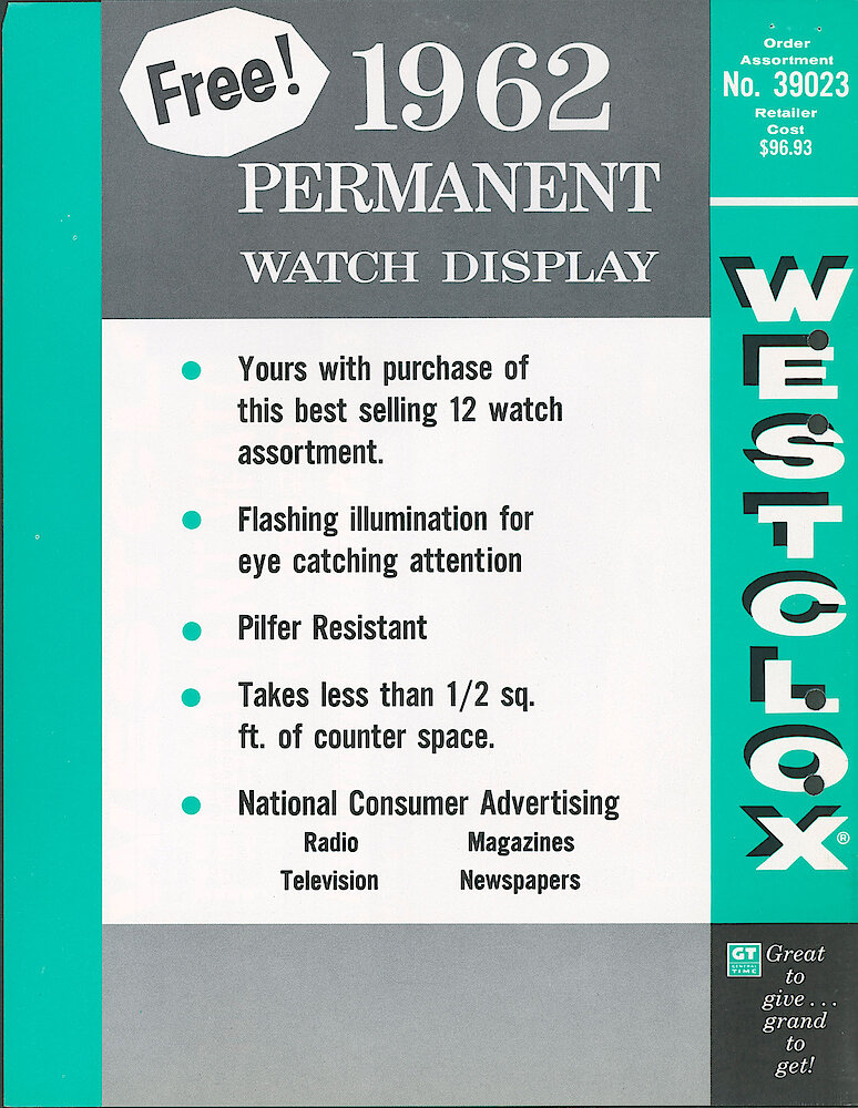 Westclox Wrist Watch Brochure > 3. Display Case No. 39023 Of Men&039;s And Women&039;s Wrist Watches.