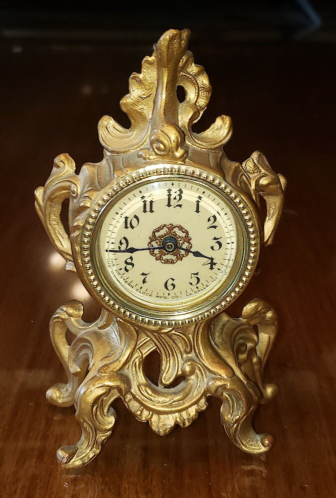 Westclox Nice Gold Plate. Westclox Nice Gold Plate Clock Example Photo