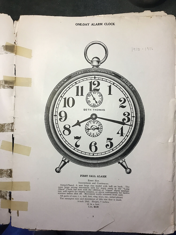 Catalogue No. 707 1915  1916 Seth Thomas Clock Co. (Missing pp. 15, 16, 43 and 44) > 3