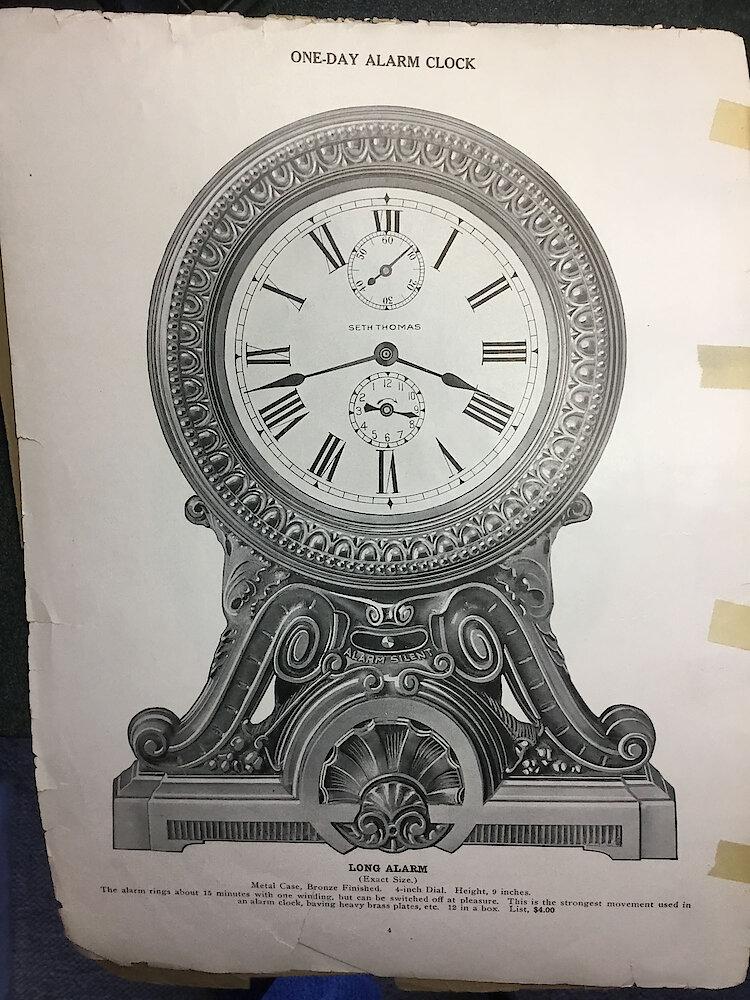 Catalogue No. 707 1915  1916 Seth Thomas Clock Co. (Missing pp. 15, 16, 43 and 44) > 4