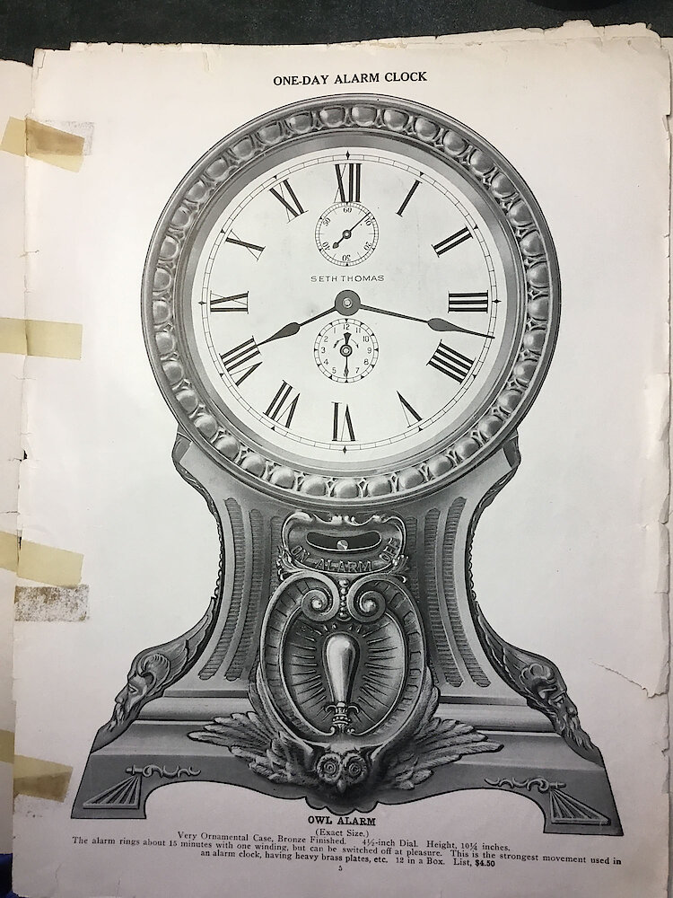 Catalogue No. 707 1915  1916 Seth Thomas Clock Co. (Missing pp. 15, 16, 43 and 44) > 5