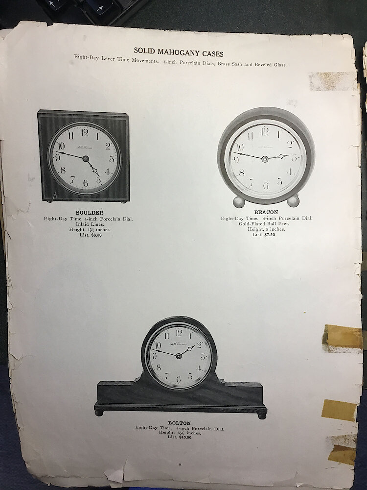 Catalogue No. 707 1915  1916 Seth Thomas Clock Co. (Missing pp. 15, 16, 43 and 44) > 8
