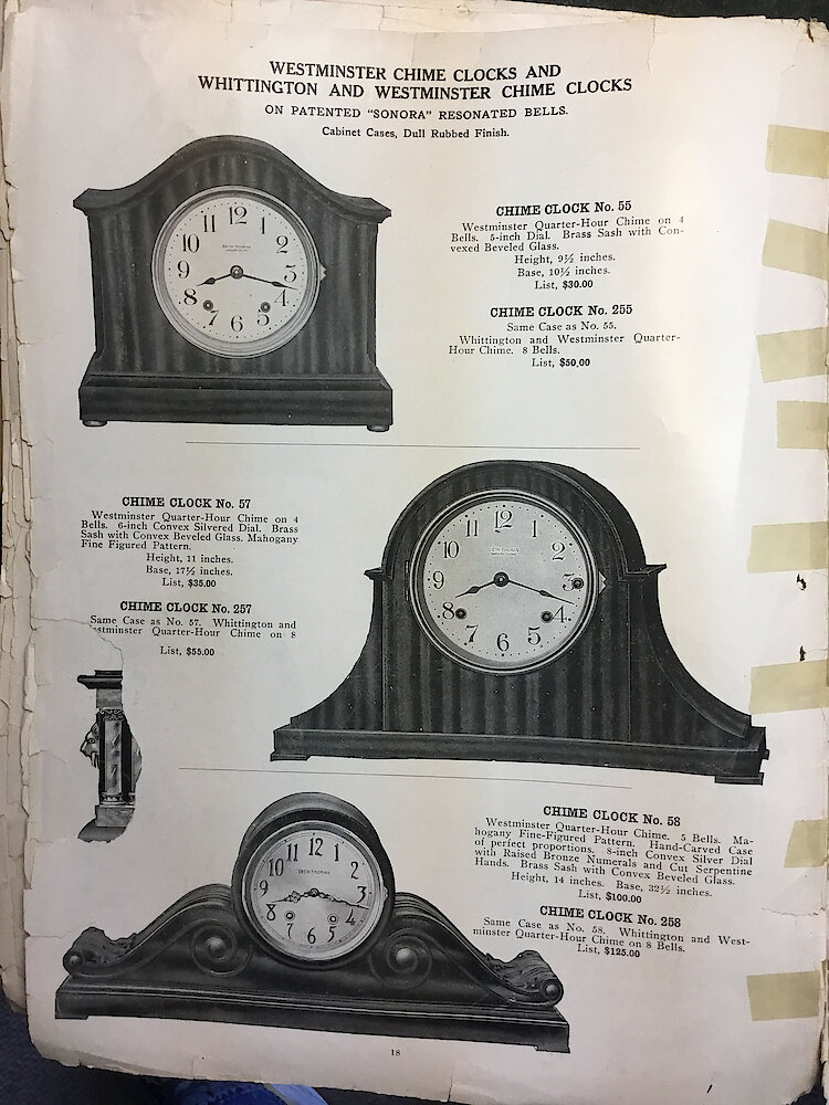 Catalogue No. 707 1915  1916 Seth Thomas Clock Co. (Missing pp. 15, 16, 43 and 44) > 18