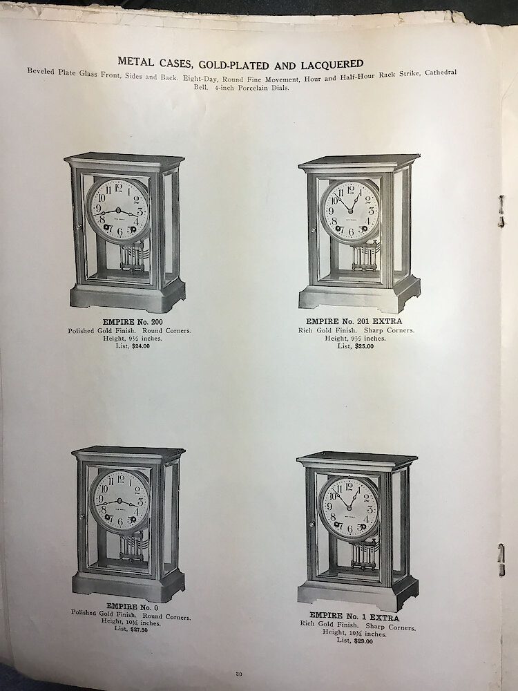 Catalogue No. 707 1915  1916 Seth Thomas Clock Co. (Missing pp. 15, 16, 43 and 44) > 30