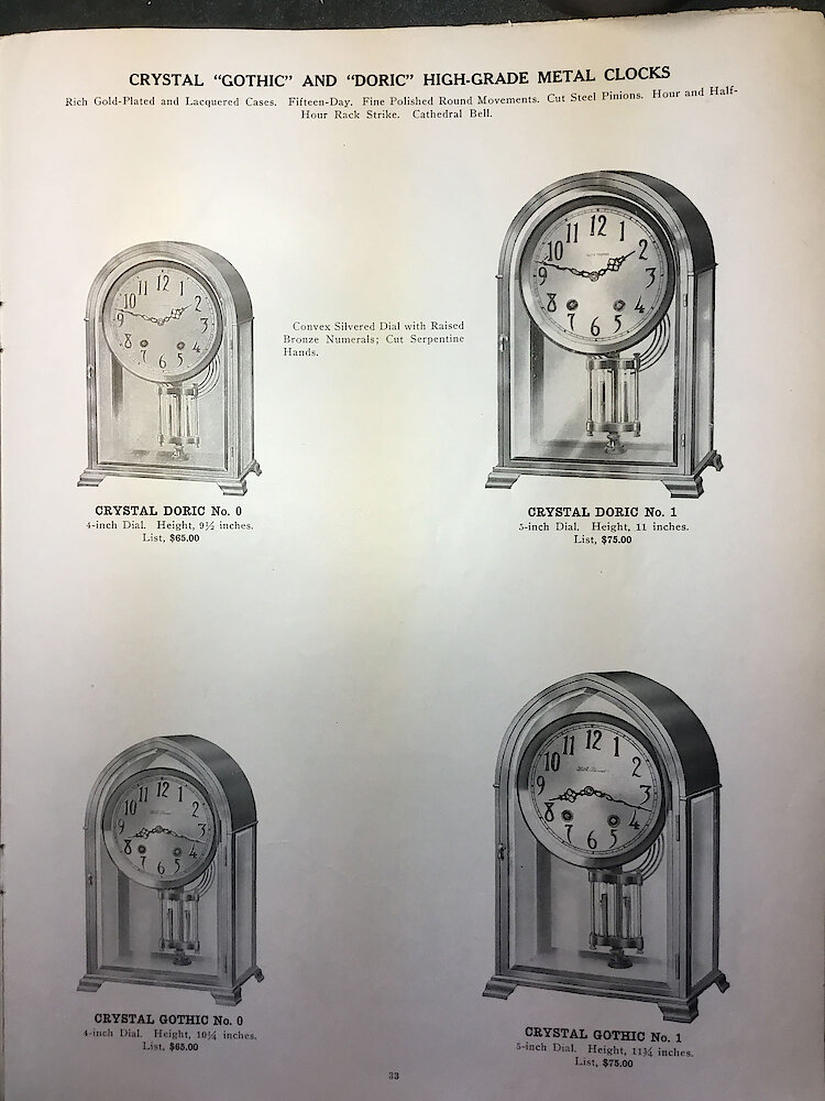 Catalogue No. 707 1915  1916 Seth Thomas Clock Co. (Missing pp. 15, 16, 43 and 44) > 33