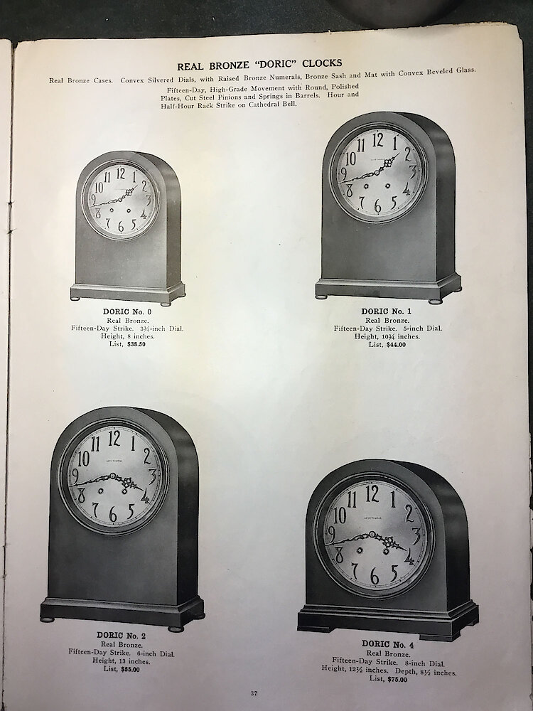 Catalogue No. 707 1915  1916 Seth Thomas Clock Co. (Missing pp. 15, 16, 43 and 44) > 37