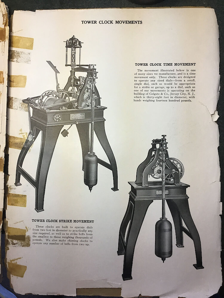 Catalogue No. 707 1915  1916 Seth Thomas Clock Co. (Missing pp. 15, 16, 43 and 44) > 59. Tower Clock Movements: Time Only And Strike.