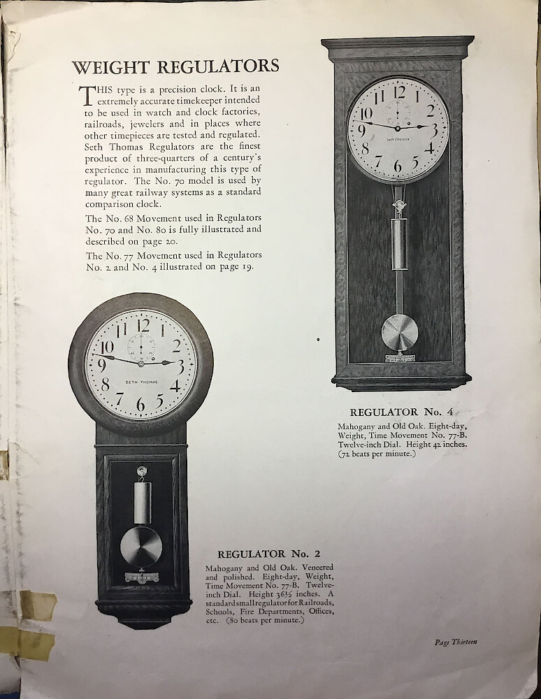 Seth Thomas Hanging and Wall Clocks > 13