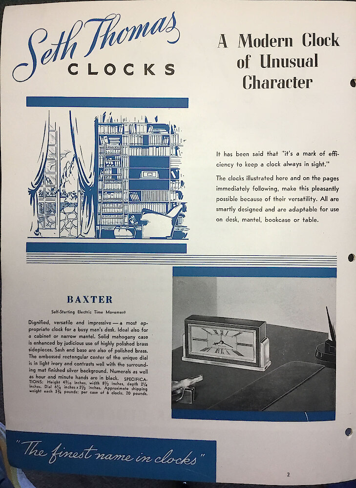 Seth Thomas Clocks, Electric & Spring Wound. The Finest Name in Clocks. > 2