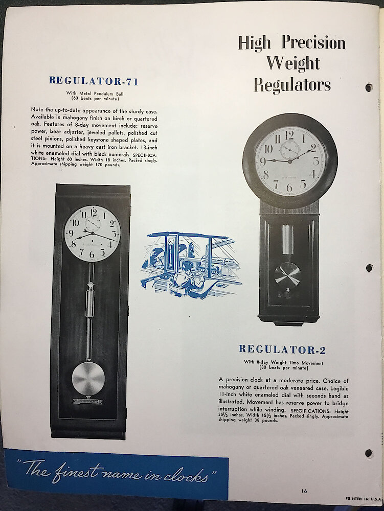 Seth Thomas Clocks, Electric & Spring Wound. The Finest Name in Clocks. > 16