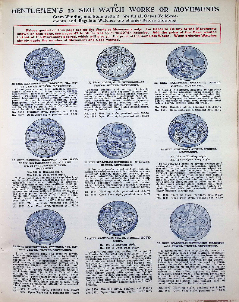Ca. 1911 - 12 Fort Dearborn Catalog > 97