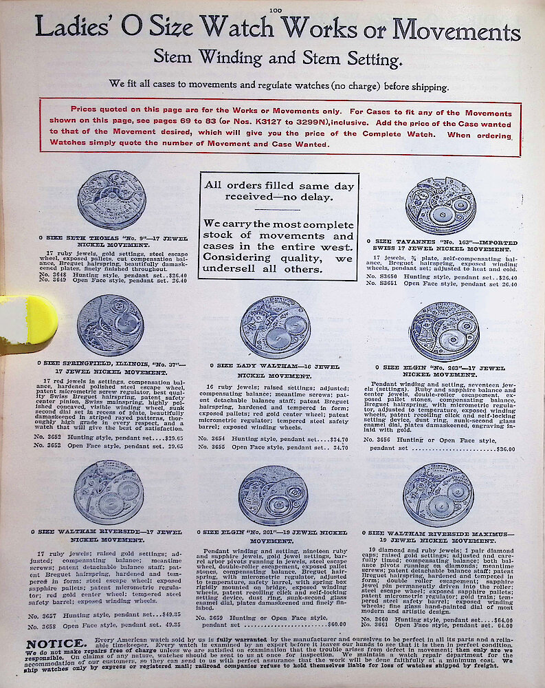 Ca. 1911 - 12 Fort Dearborn Catalog > 100