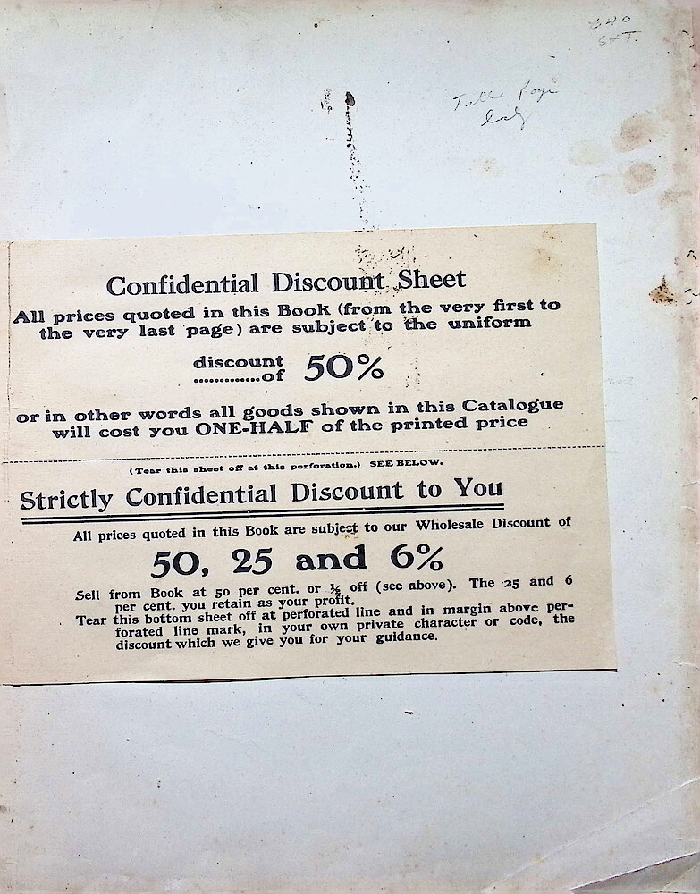 Ca. 1911 - 12 Fort Dearborn Catalog > Discount