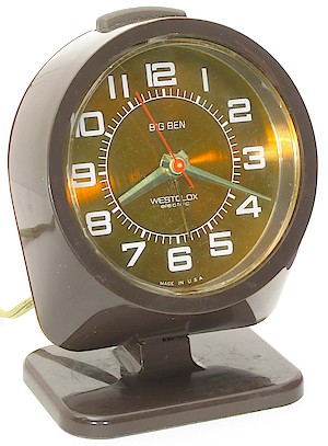 Westclox Big Ben Plastic Pedestal Base Electric Clock Alarm Clock