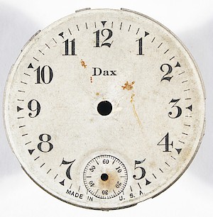 Westclox Dax Style 1 Pocket Watch. Dax style 1 dial