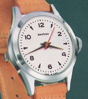 Westclox Wrist Ben Style 4 Wrist Watch. Wrist Ben no. 687. 1958 Westclox catalog p. 10