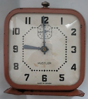 Westclox Hustler Style 1 Alarm Clock. Hustler from Canada